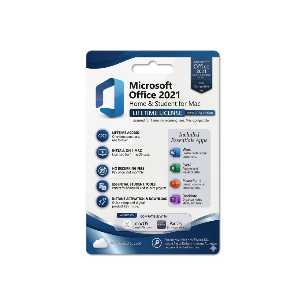 Microsoft Office 2021 Home & Student for Mac – Instant Digital Delivery